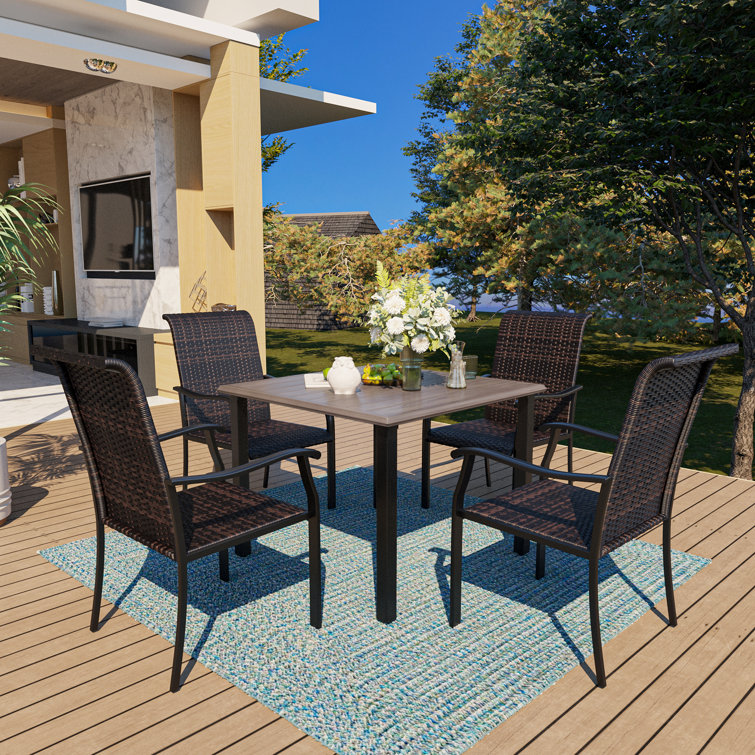 Outdoor 4 person dining set hot sale